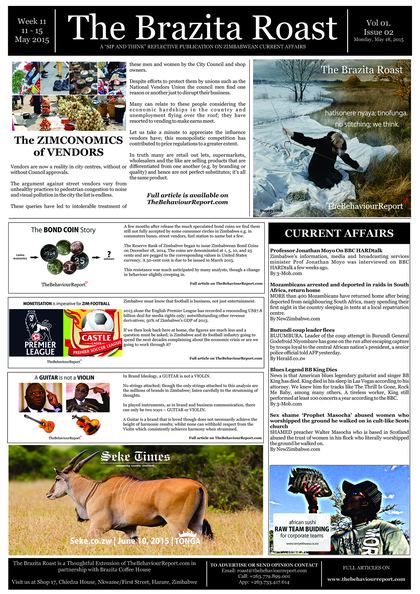The Brazita Roast cover, Week 11, 2015
