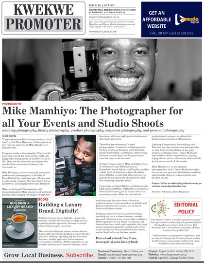 Kwekwe Promoter cover, Issue 001, October 2022