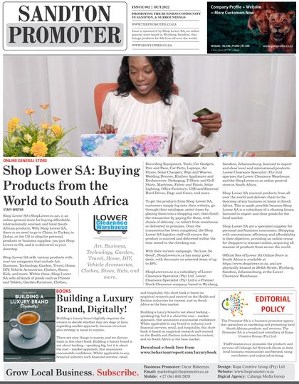 Sandton Promoter cover, Issue 002, October 2022