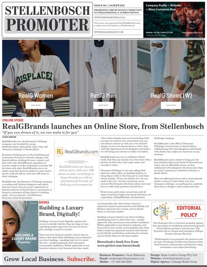 Stellenbosch Promoter cover, Issue 001, September 2022